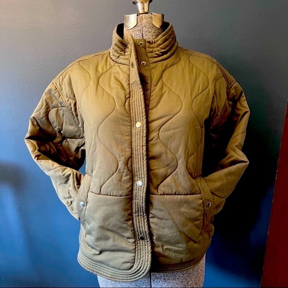 BRAND NEW j2 army green quilted jacket! - Picture 1 of 11